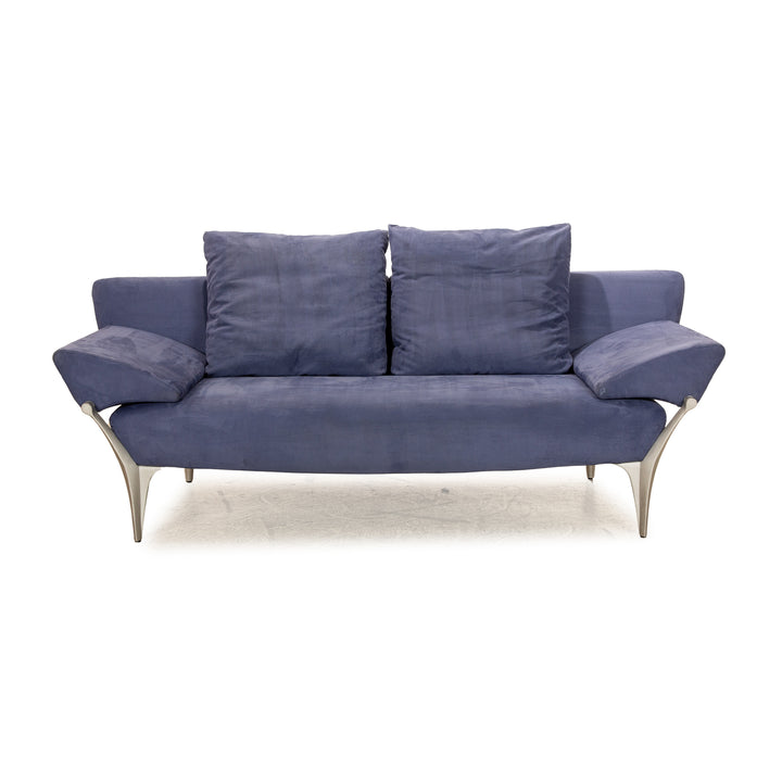 Rolf Benz 1600 Stoff Zweisitzer Blau manuelle Funktion Sofa Couch