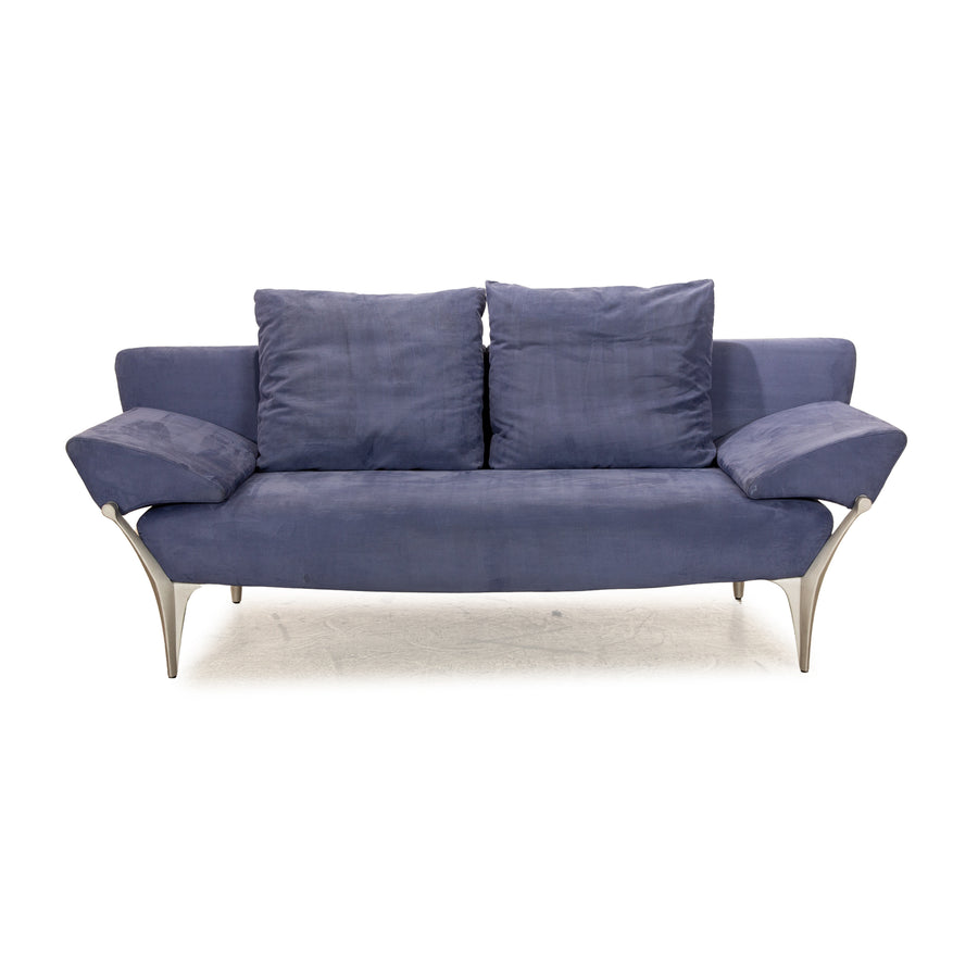 Rolf Benz 1600 Stoff Zweisitzer Blau manuelle Funktion Sofa Couch