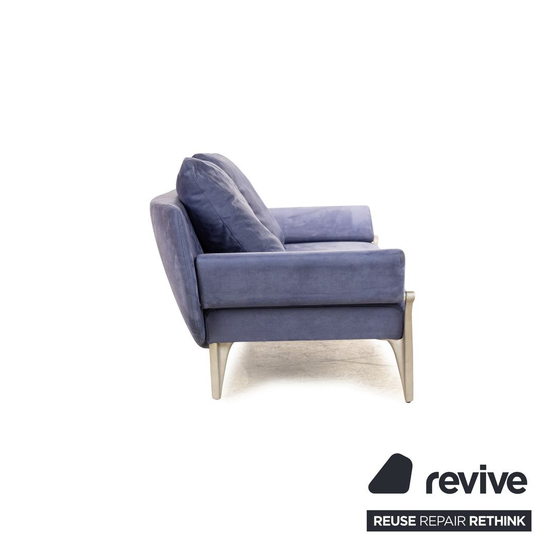 Rolf Benz 1600 Stoff Zweisitzer Blau manuelle Funktion Sofa Couch