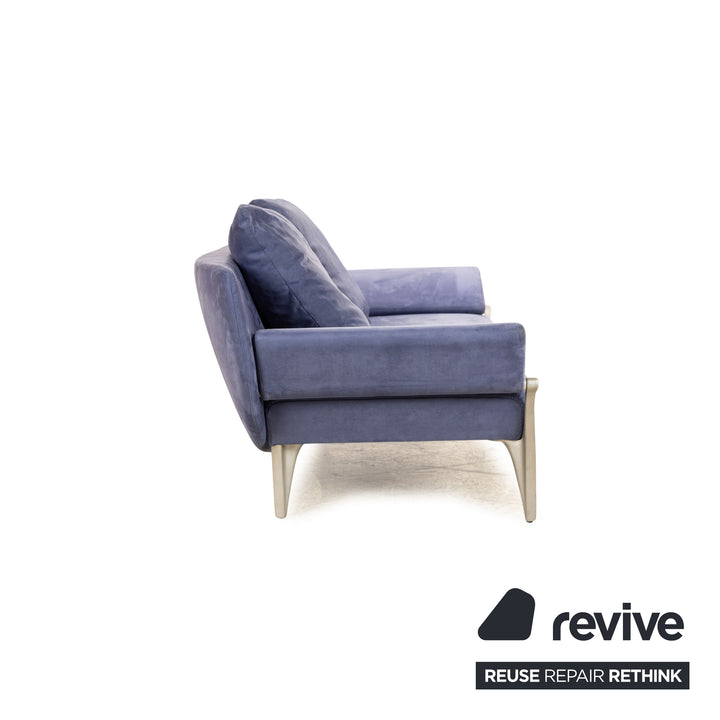 Rolf Benz 1600 Stoff Zweisitzer Blau manuelle Funktion Sofa Couch