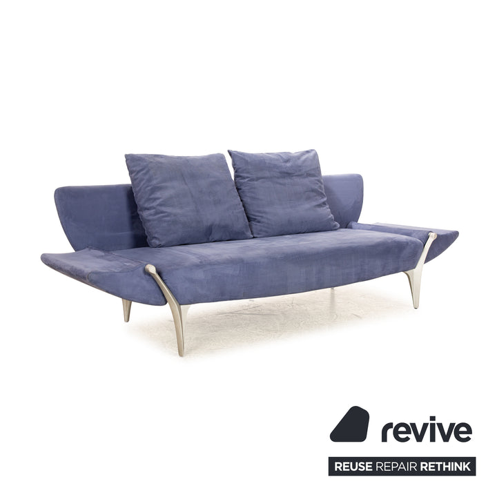 Rolf Benz 1600 Stoff Zweisitzer Blau manuelle Funktion Sofa Couch