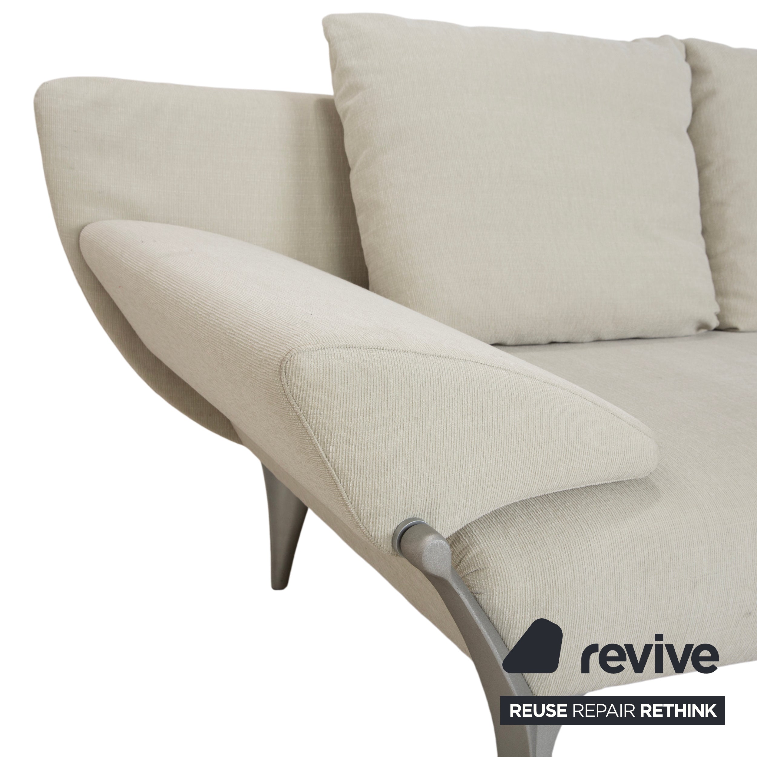 Rolf Benz 1600 Stoff Zweisitzer Creme Mint manuelle Funktion Sofa Couch