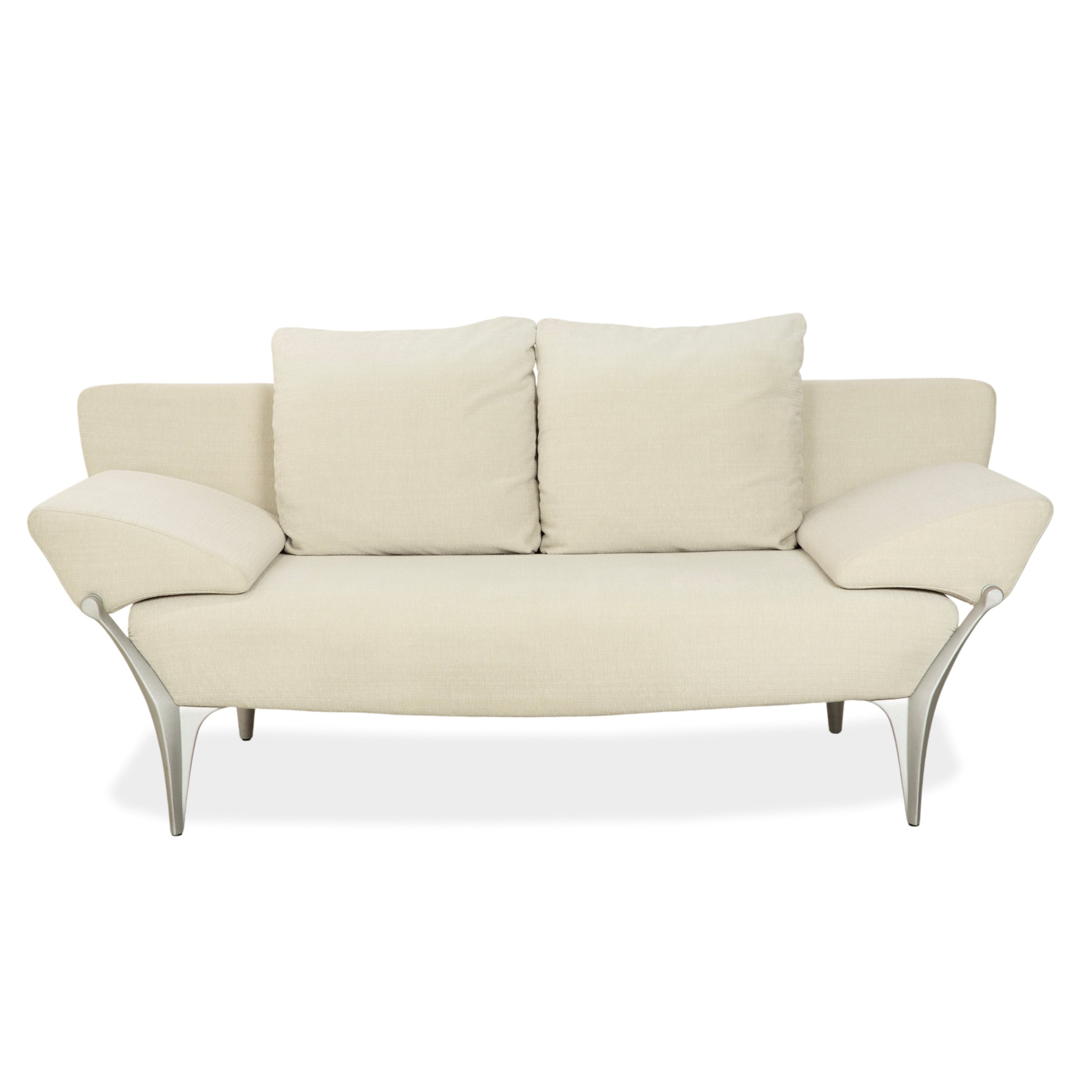 Rolf Benz 1600 Stoff Zweisitzer Creme Mint manuelle Funktion Sofa Couch
