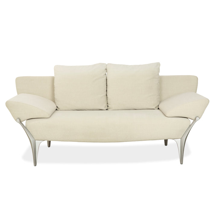 Rolf Benz 1600 Stoff Zweisitzer Creme Mint manuelle Funktion Sofa Couch