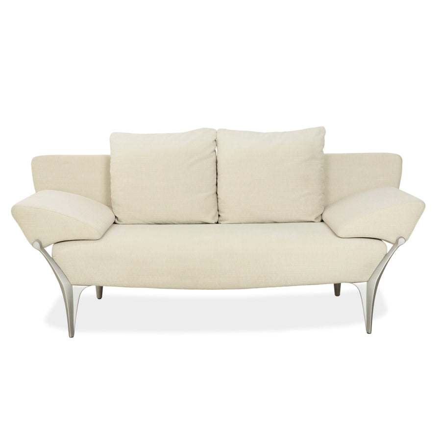 Rolf Benz 1600 Stoff Zweisitzer Creme Mint manuelle Funktion Sofa Couch