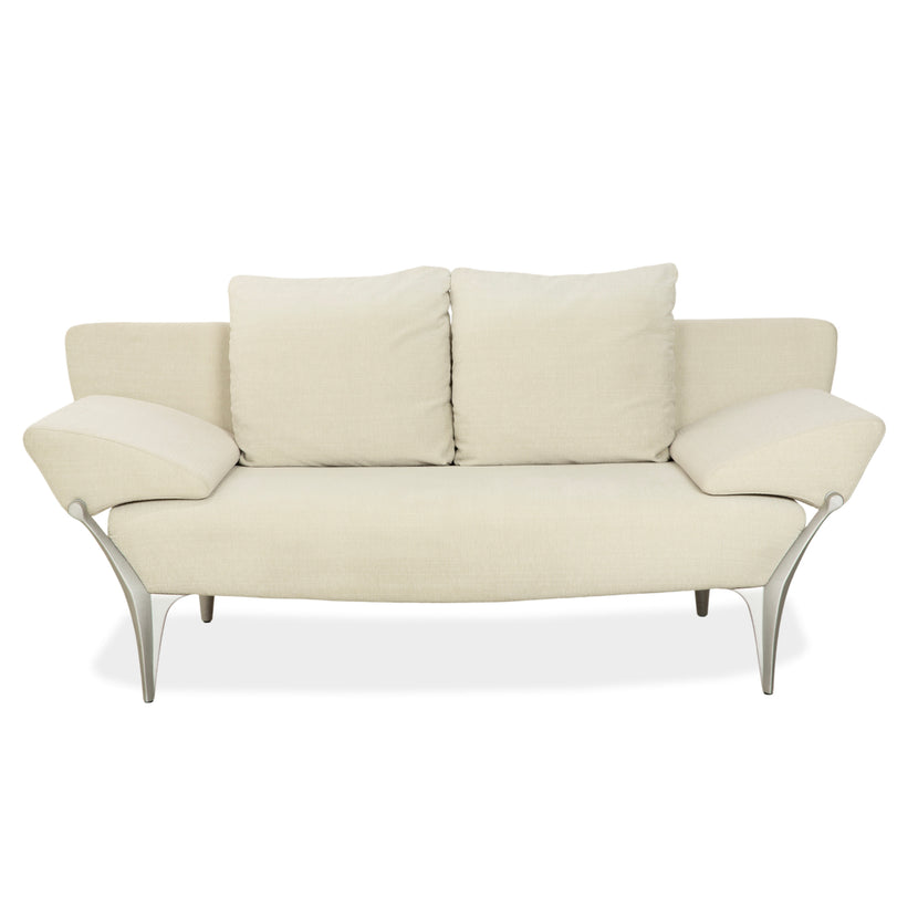 Rolf Benz 1600 Stoff Zweisitzer Creme Mint manuelle Funktion Sofa Couch