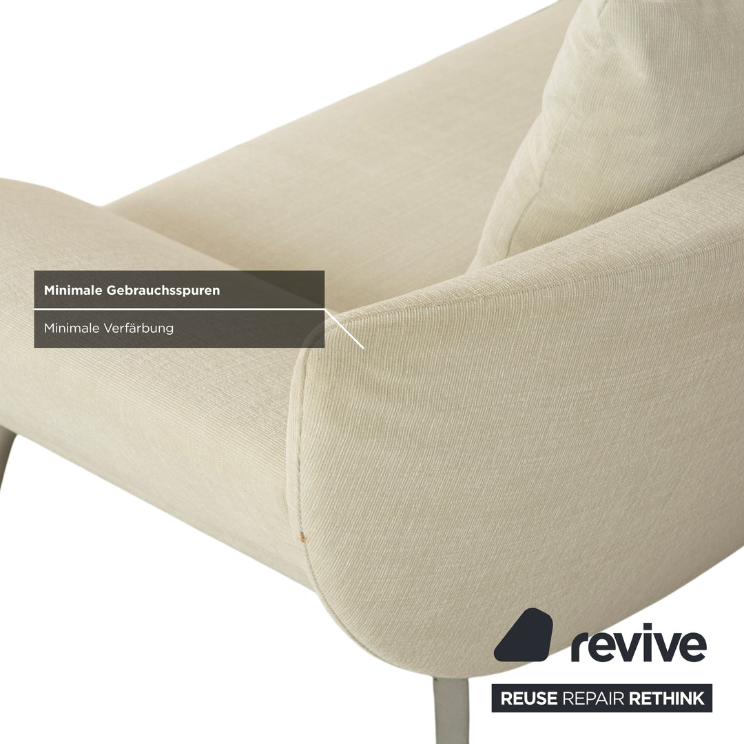 Rolf Benz 1600 Stoff Zweisitzer Creme Mint manuelle Funktion Sofa Couch