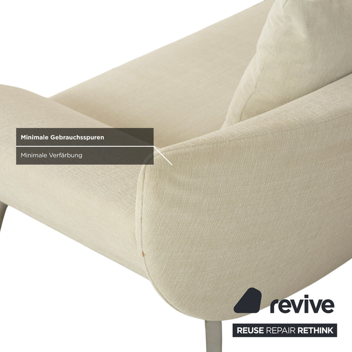 Rolf Benz 1600 Stoff Zweisitzer Creme Mint manuelle Funktion Sofa Couch