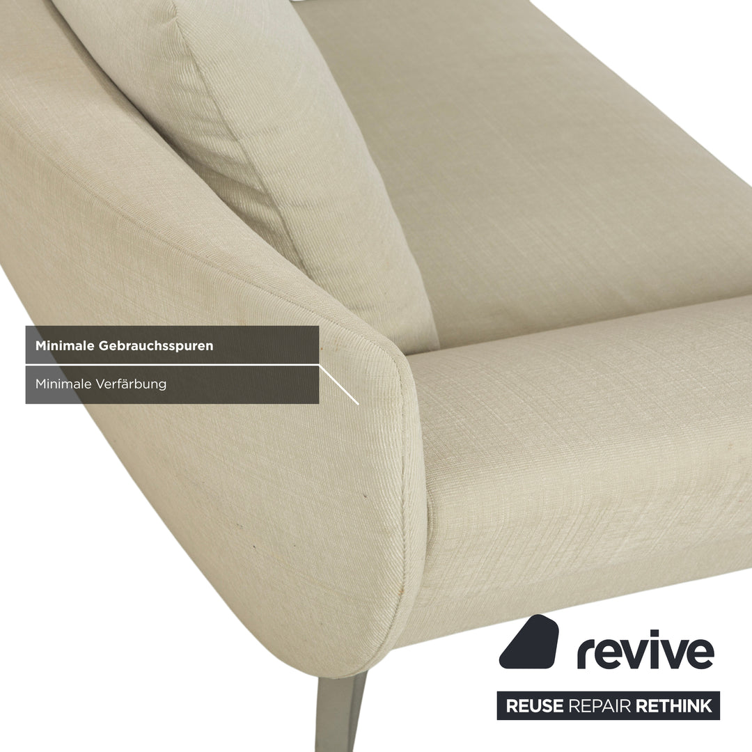 Rolf Benz 1600 Stoff Zweisitzer Creme Mint manuelle Funktion Sofa Couch