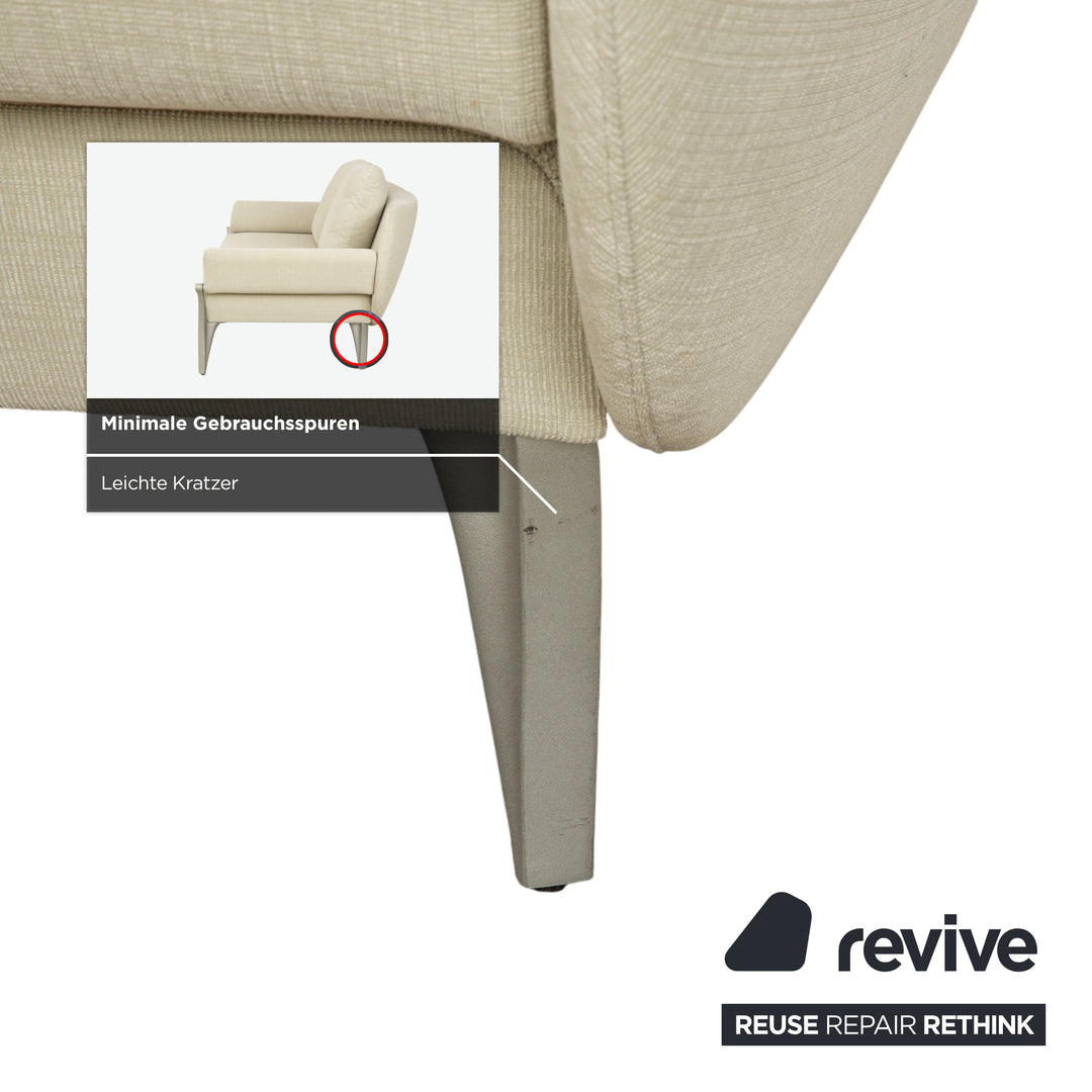 Rolf Benz 1600 Stoff Zweisitzer Creme Mint manuelle Funktion Sofa Couch