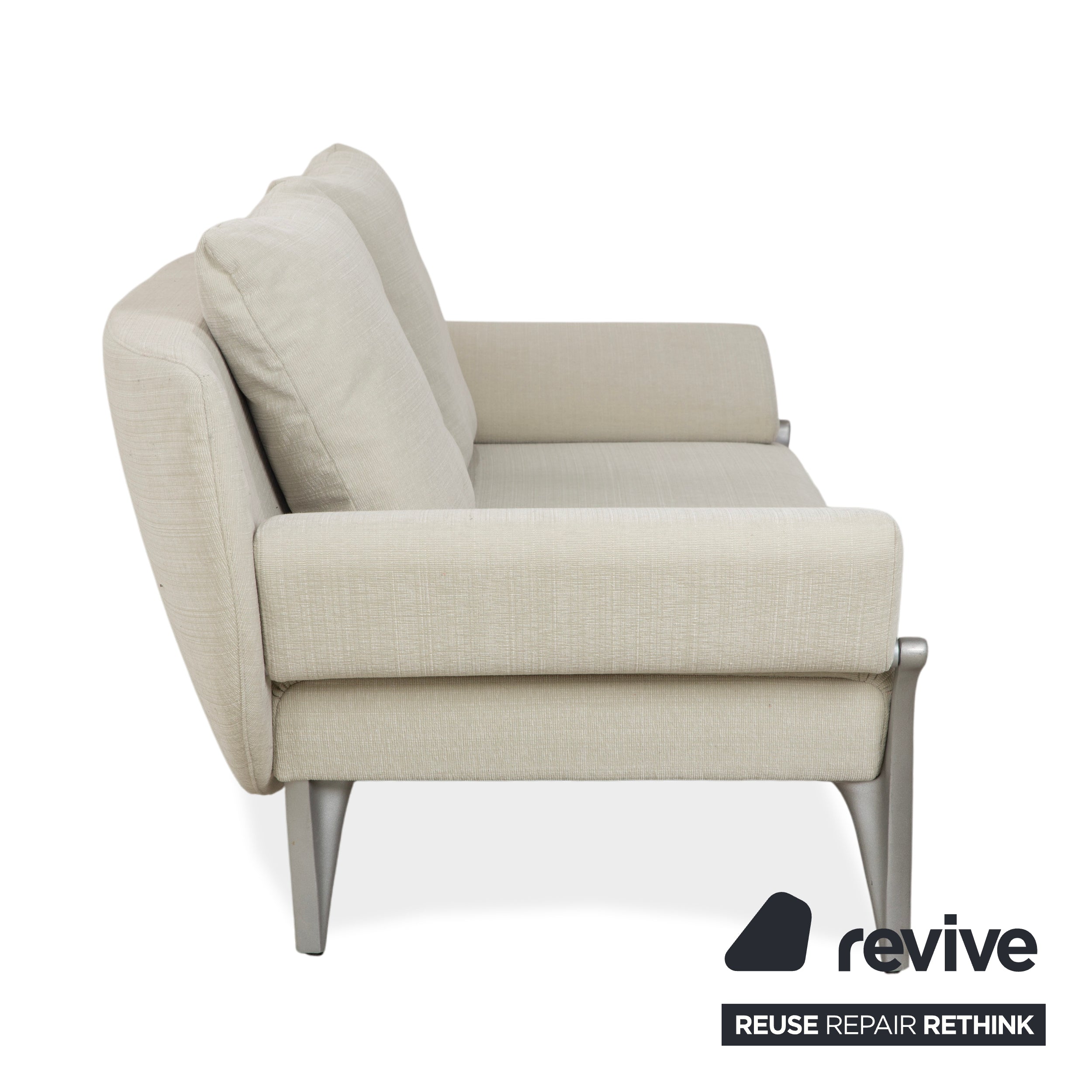 Rolf Benz 1600 Stoff Zweisitzer Creme Mint manuelle Funktion Sofa Couch