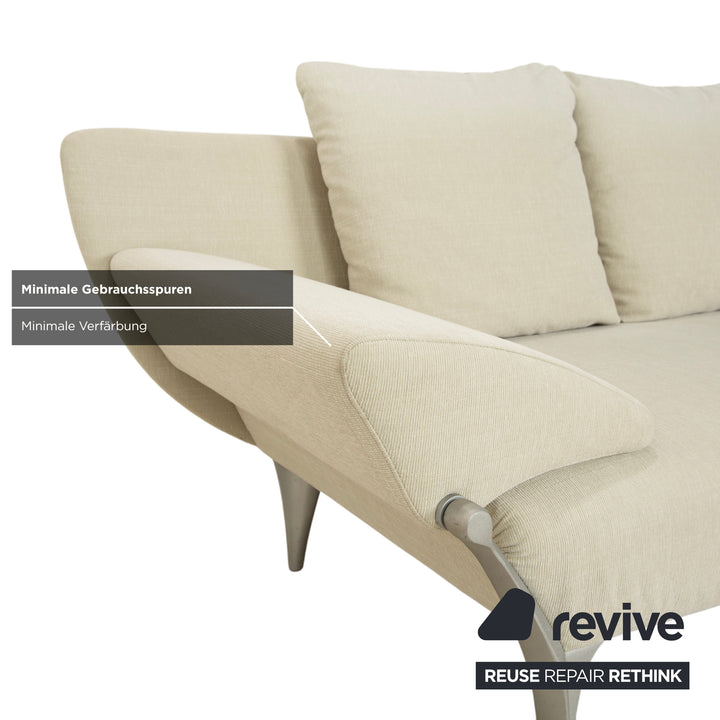 Rolf Benz 1600 Stoff Zweisitzer Creme Mint manuelle Funktion Sofa Couch