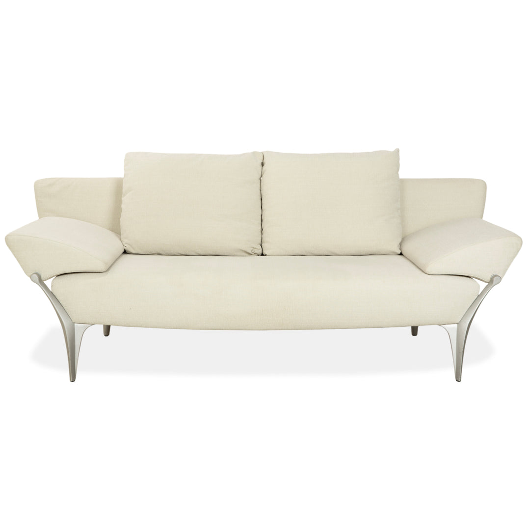 Rolf Benz 1600 Stoff Zweisitzer Creme Mint manuelle Funktion Sofa Couch