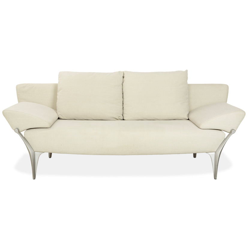 Rolf Benz 1600 Stoff Zweisitzer Creme Mint manuelle Funktion Sofa Couch