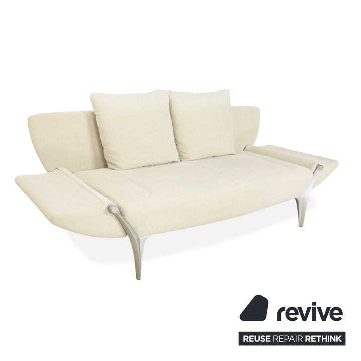 Rolf Benz 1600 Stoff Zweisitzer Creme Mint manuelle Funktion Sofa Couch