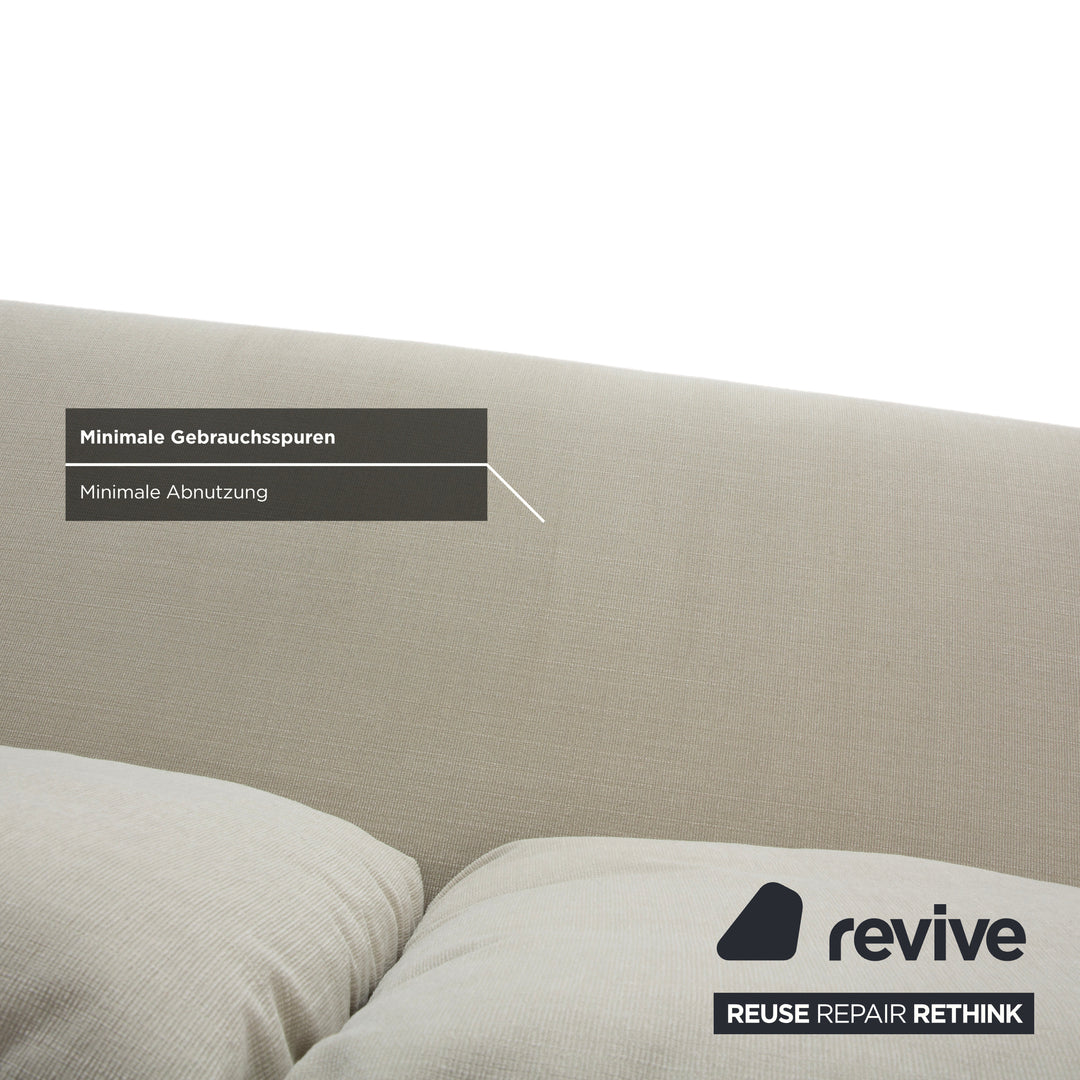 Rolf Benz 1600 Stoff Zweisitzer Creme Mint manuelle Funktion Sofa Couch