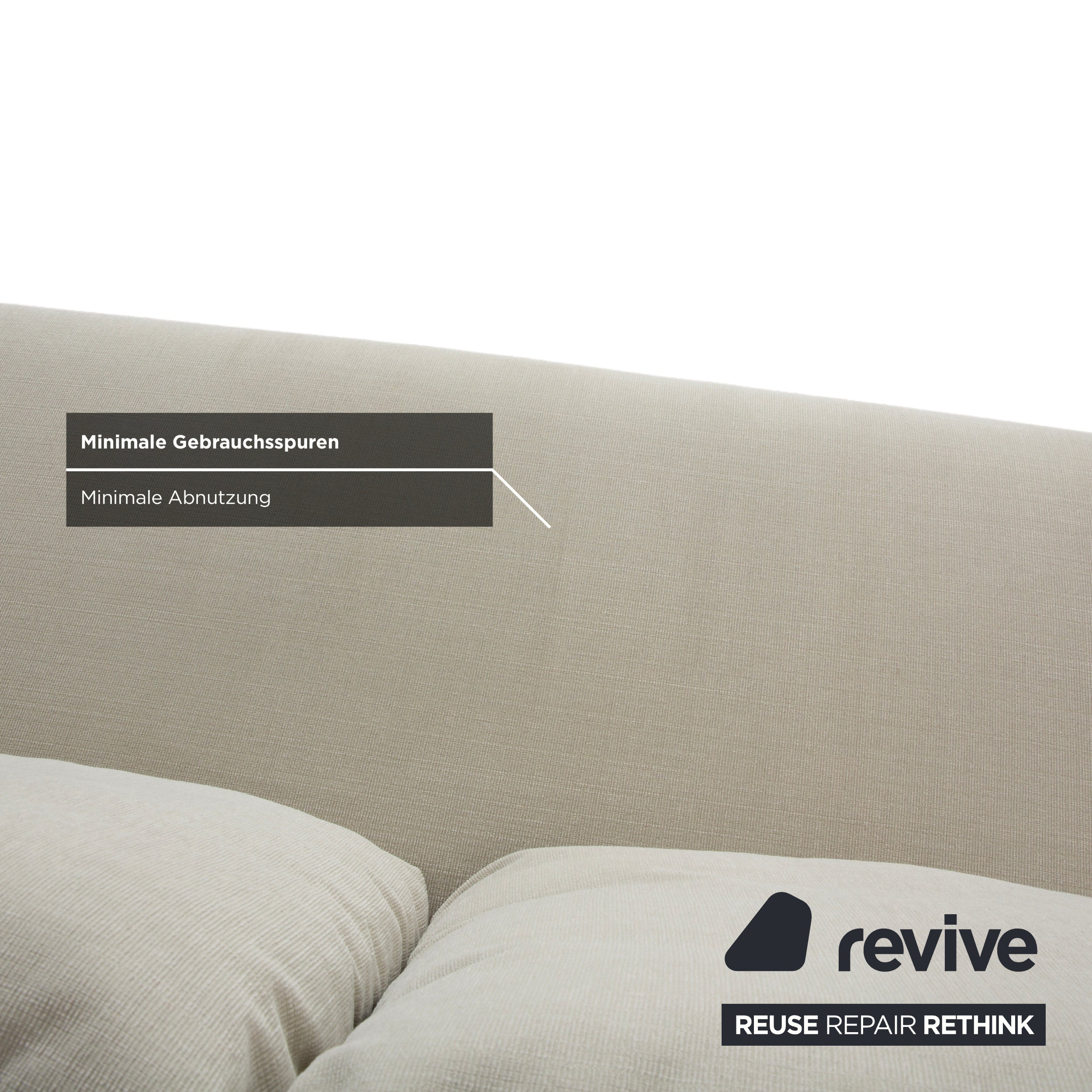 Rolf Benz 1600 Stoff Zweisitzer Creme Mint manuelle Funktion Sofa Couch