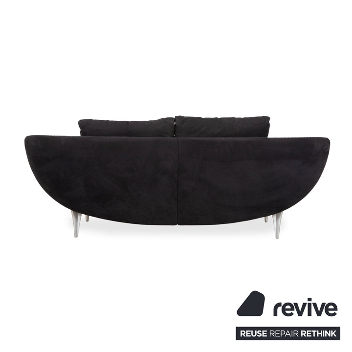 Rolf Benz 1600 Stoff Zweisitzer Schwarz manuelle Funktion Sofa Couch