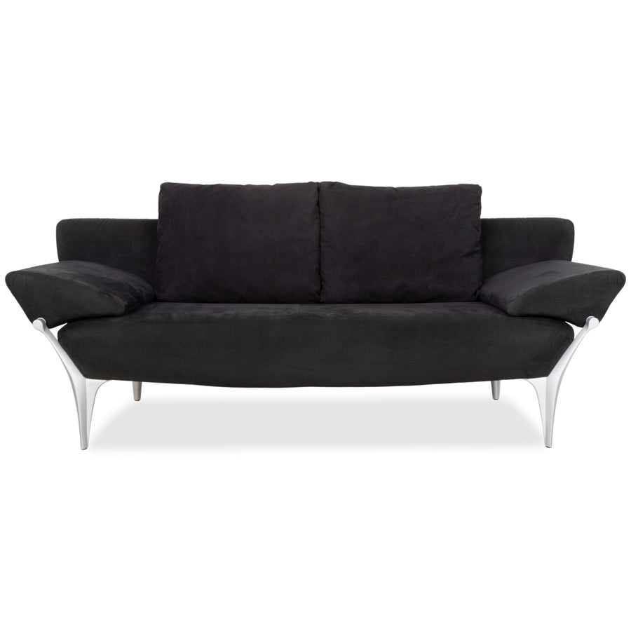 Rolf Benz 1600 Stoff Zweisitzer Schwarz manuelle Funktion Sofa Couch