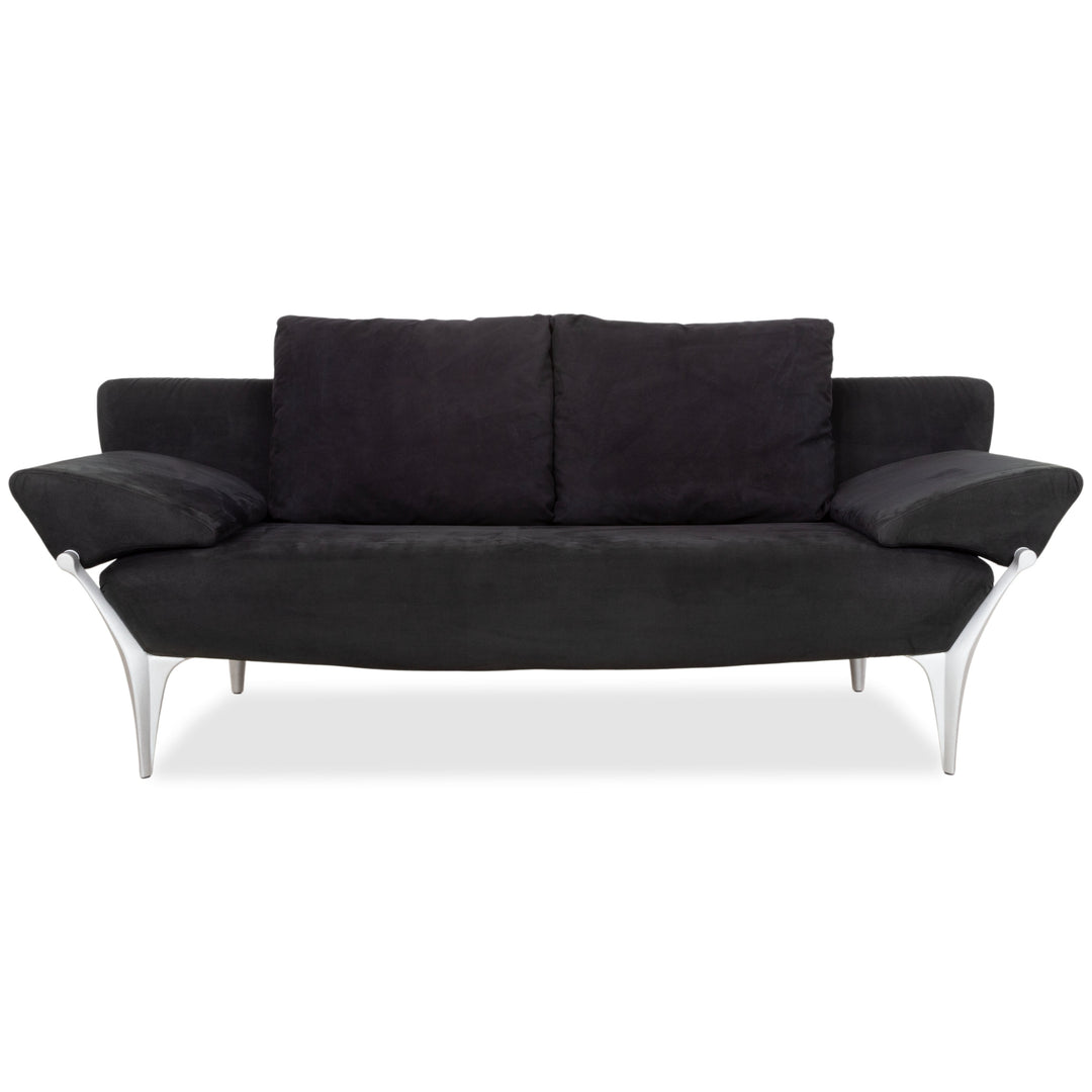 Rolf Benz 1600 Stoff Zweisitzer Schwarz manuelle Funktion Sofa Couch