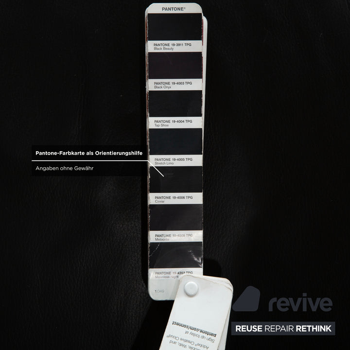 Canapé ottoman deux places Rolf Benz 1600 noir à commande manuelle