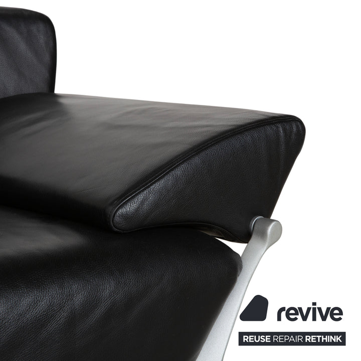 Rolf Benz 1600 Zweisitzer Sofa Schwarz manuelle Funktion