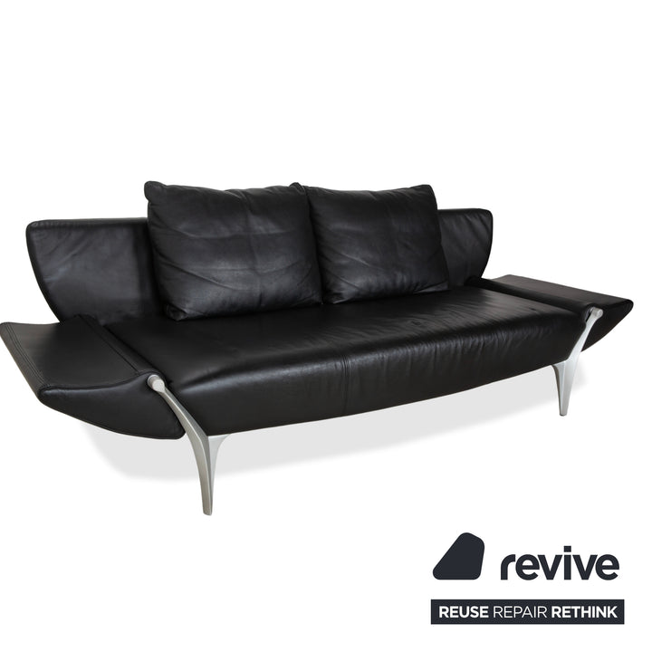 Rolf Benz 1600 Zweisitzer Sofa Schwarz manuelle Funktion