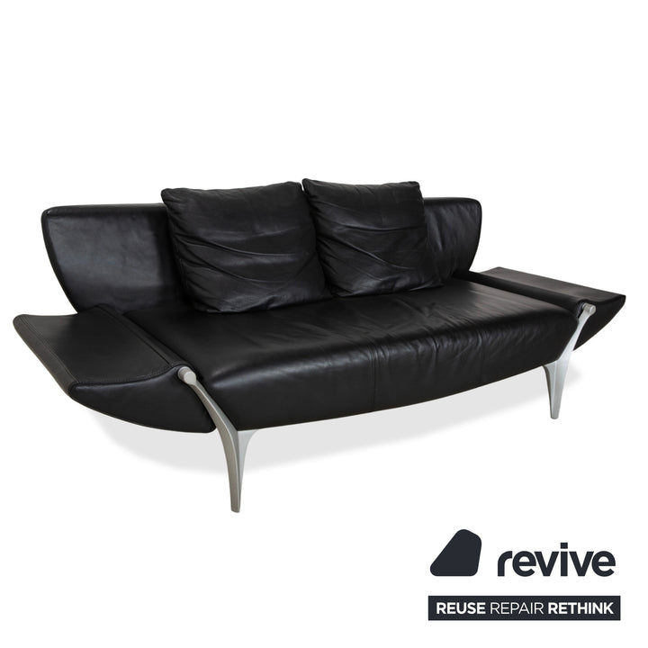 Rolf Benz 1600 Zweisitzer Sofa Schwarz manuelle Funktion