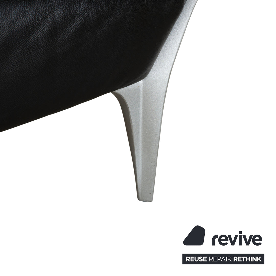 Rolf Benz 1600 Zweisitzer Sofa Schwarz manuelle Funktion