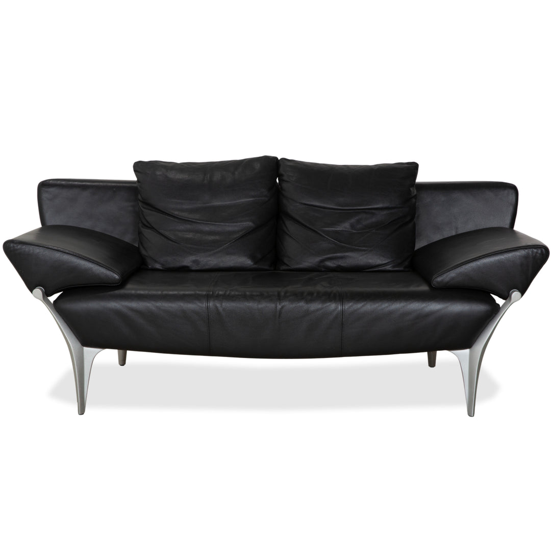 Rolf Benz 1600 Zweisitzer Sofa Schwarz manuelle Funktion