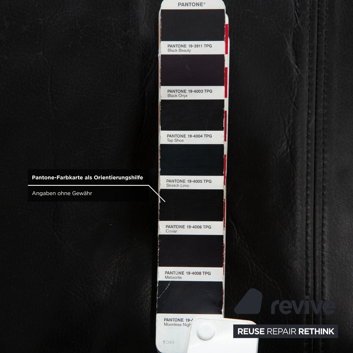 Rolf Benz 1600 Zweisitzer Sofa Schwarz manuelle Funktion