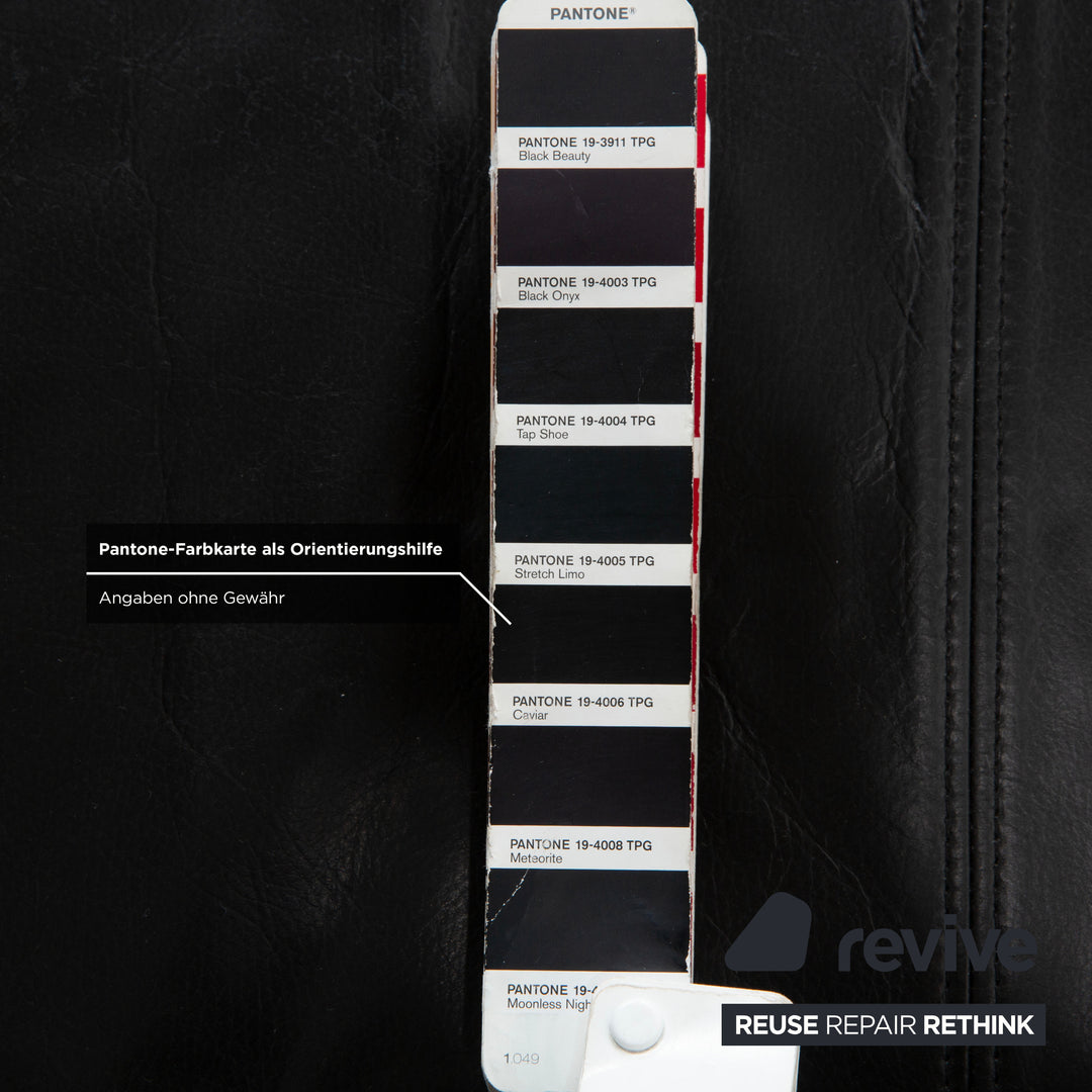 Canapé deux places Rolf Benz 1600 noir à commande manuelle