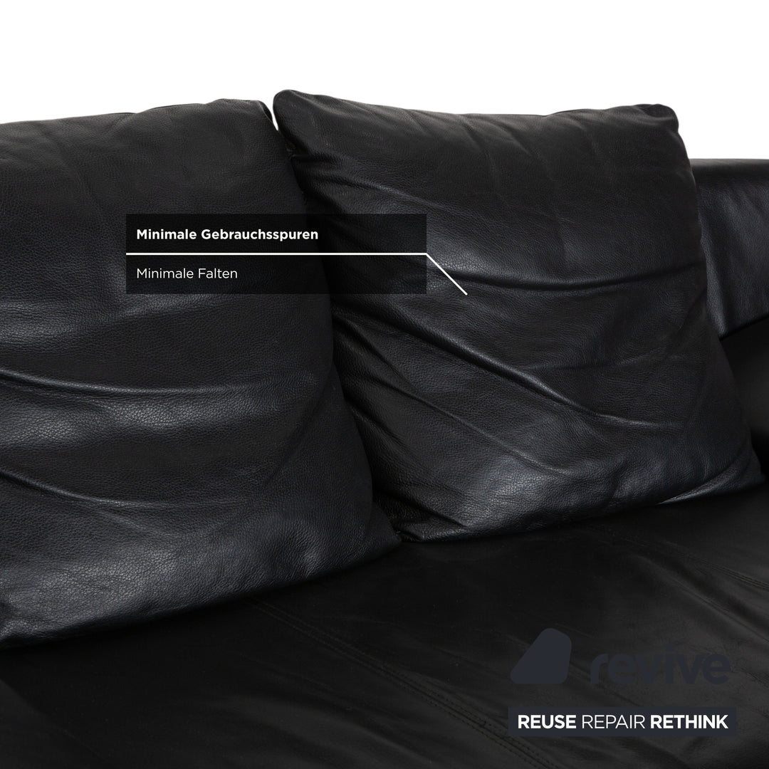 Rolf Benz 1600 Zweisitzer Sofa Schwarz manuelle Funktion