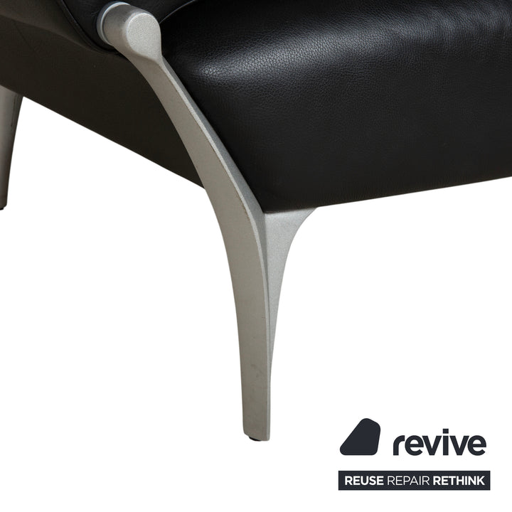 Rolf Benz 1600 Zweisitzer Sofa Schwarz manuelle Funktion