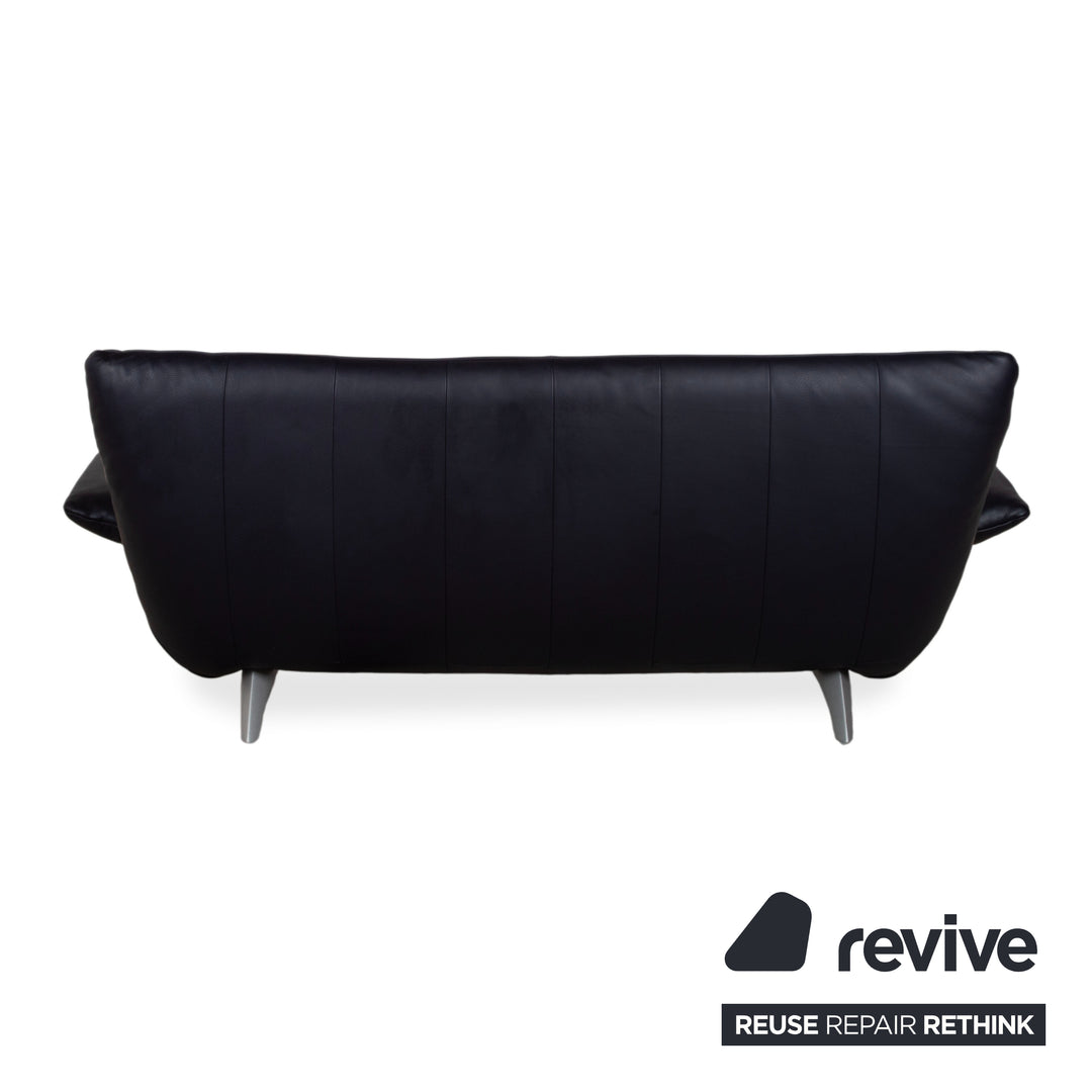 Rolf Benz 1900 Leder Dreisitzer Blau Sofa Couch
