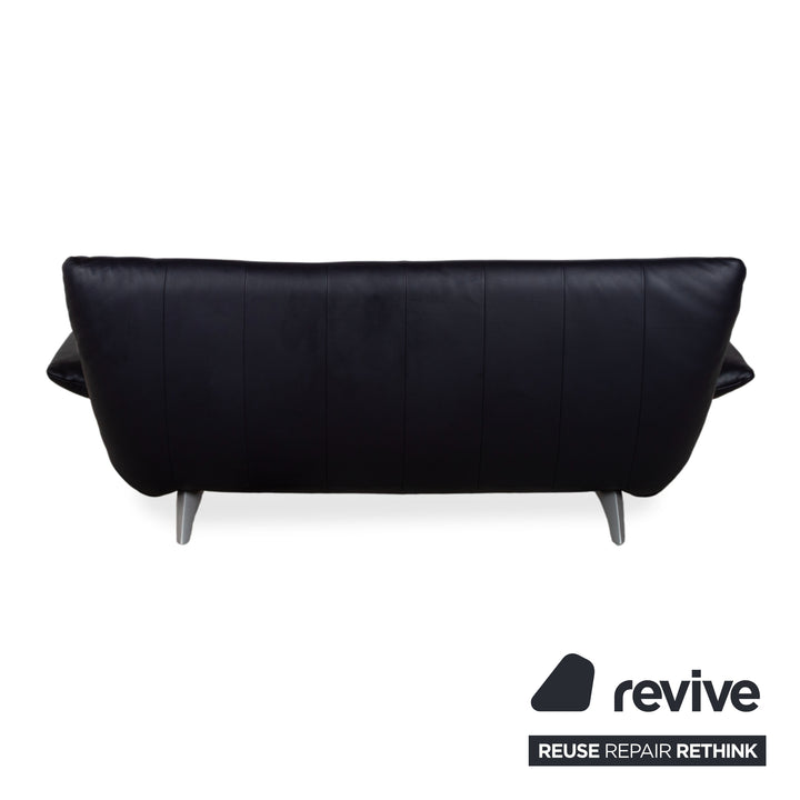 Rolf Benz 1900 Leder Dreisitzer Blau Sofa Couch