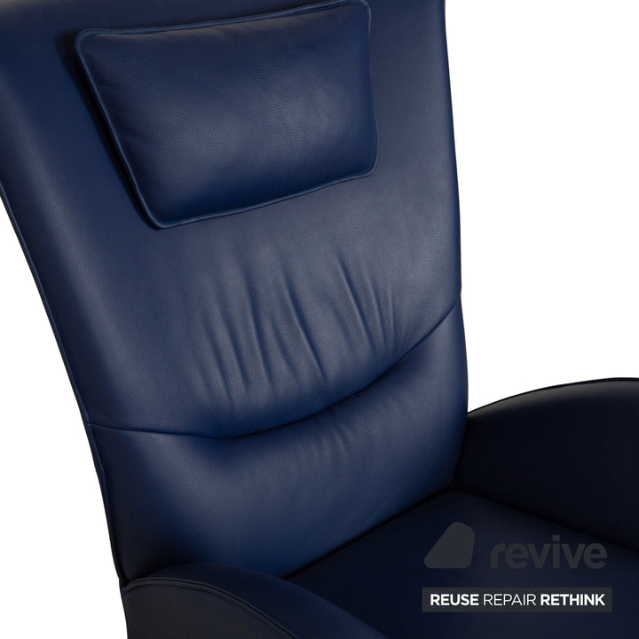 Rolf Benz 1900 Leder Sessel Blau manuelle Funktion