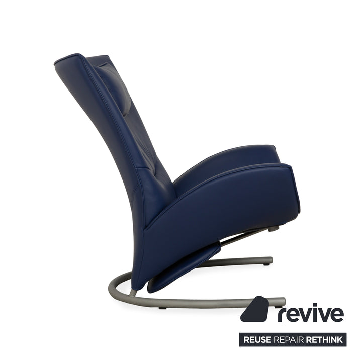 Rolf Benz 1900 Leder Sessel Blau manuelle Funktion