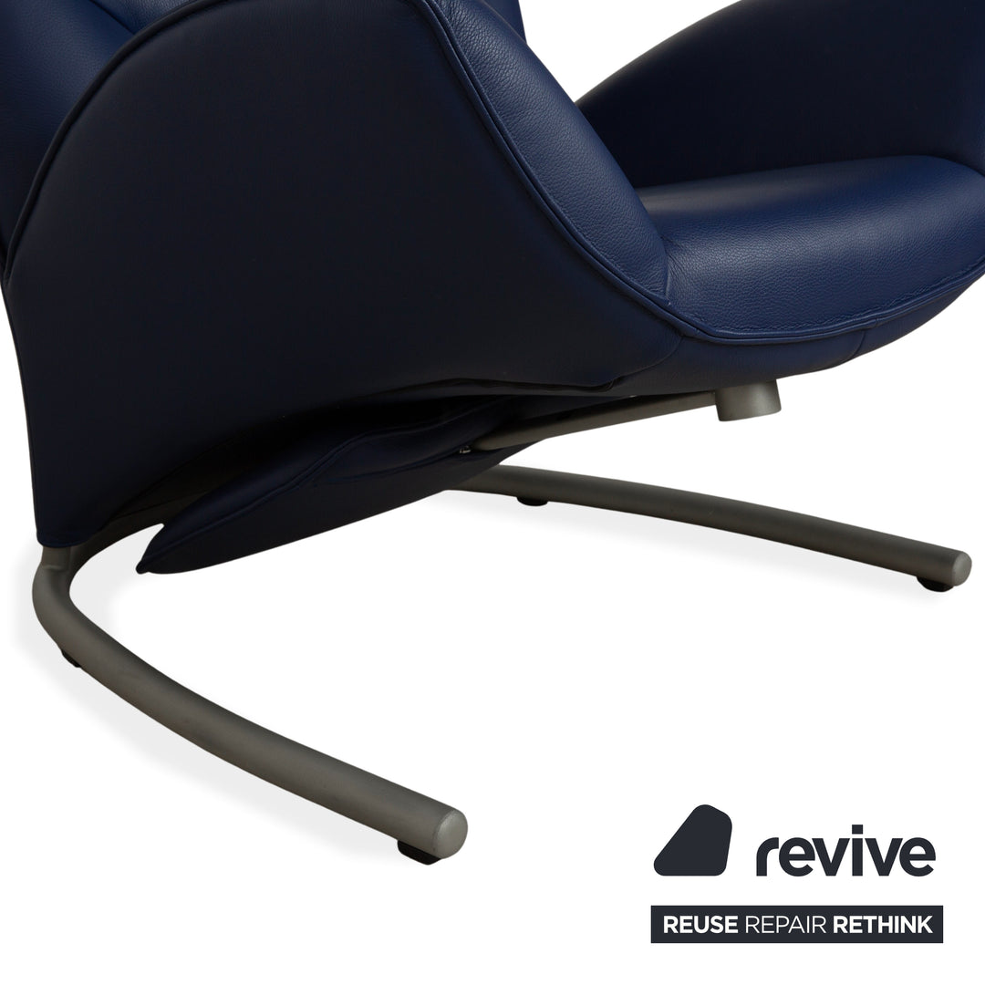 Rolf Benz 1900 Leder Sessel Blau manuelle Funktion