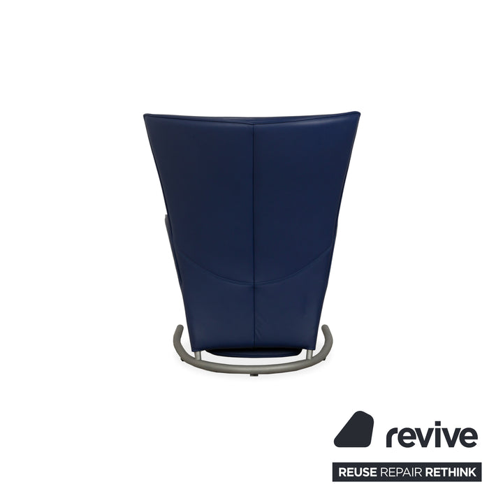 Rolf Benz 1900 Leder Sessel Blau manuelle Funktion