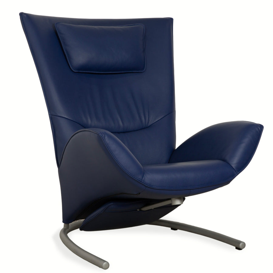 Rolf Benz 1900 Leder Sessel Blau manuelle Funktion