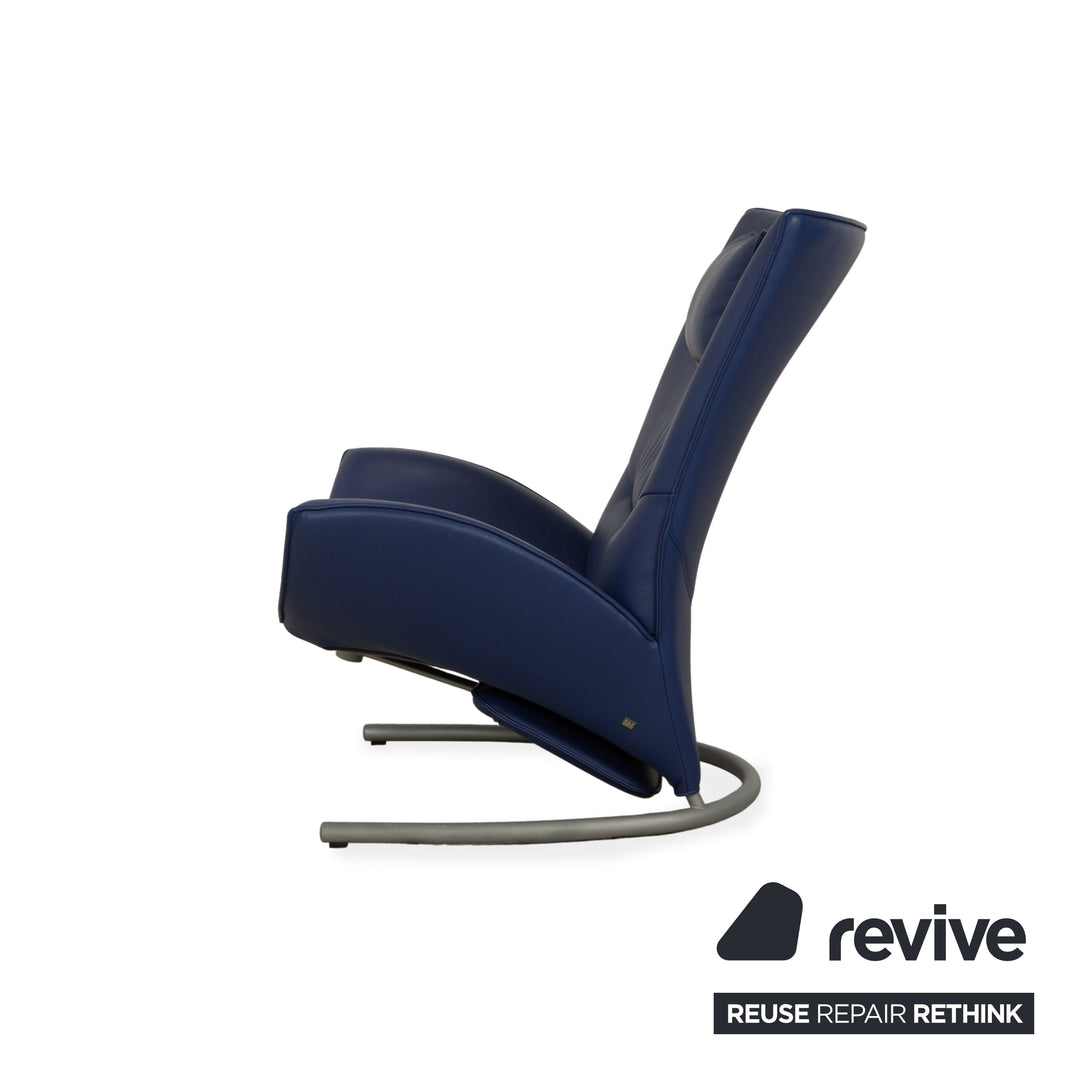 Rolf Benz 1900 Leder Sessel Blau manuelle Funktion
