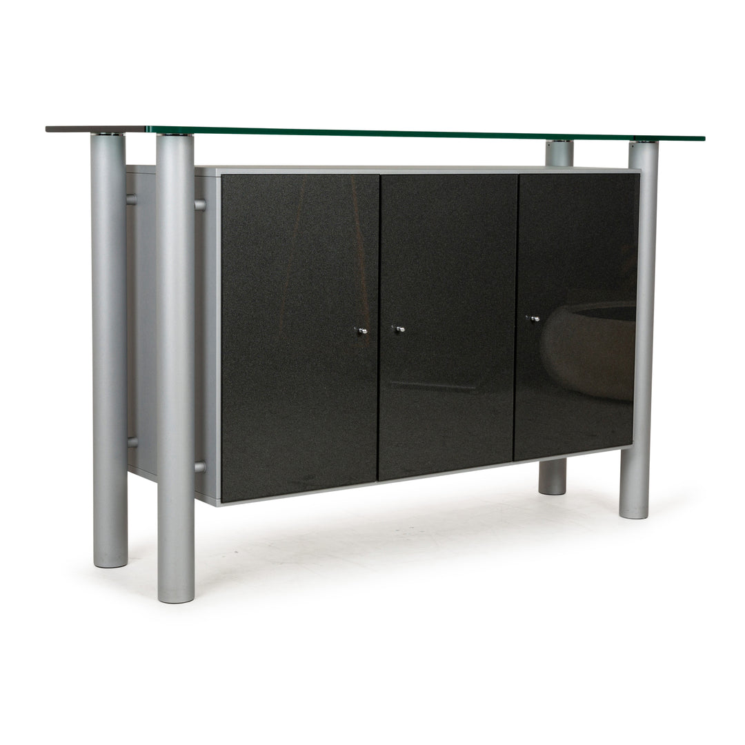 Völker Design Glas Sideboard Grau