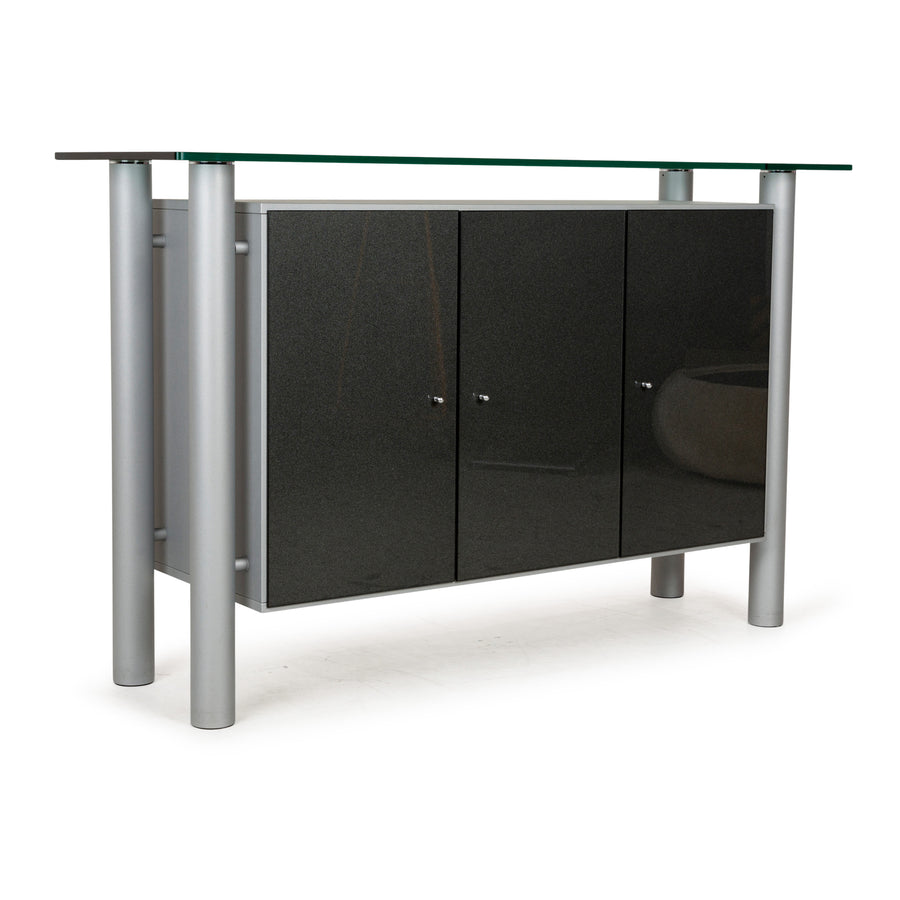 Rolf Benz 1950 Glas Sideboard Grau