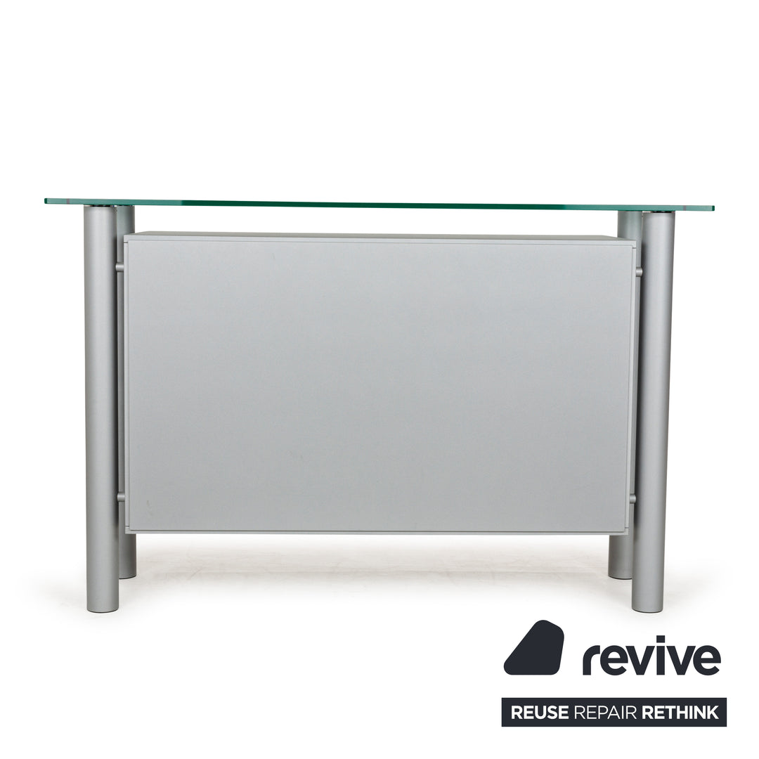 Völker Design Glas Sideboard Grau