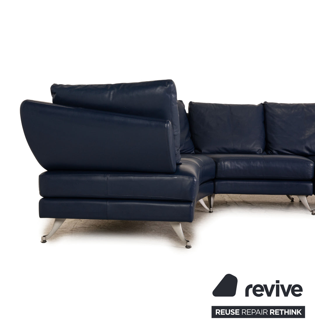 Rolf Benz 222 Leder Ecksofa Blau Sofa Couch