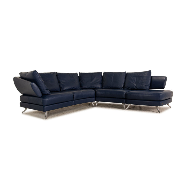 Rolf Benz 222 Leder Ecksofa Blau Sofa Couch