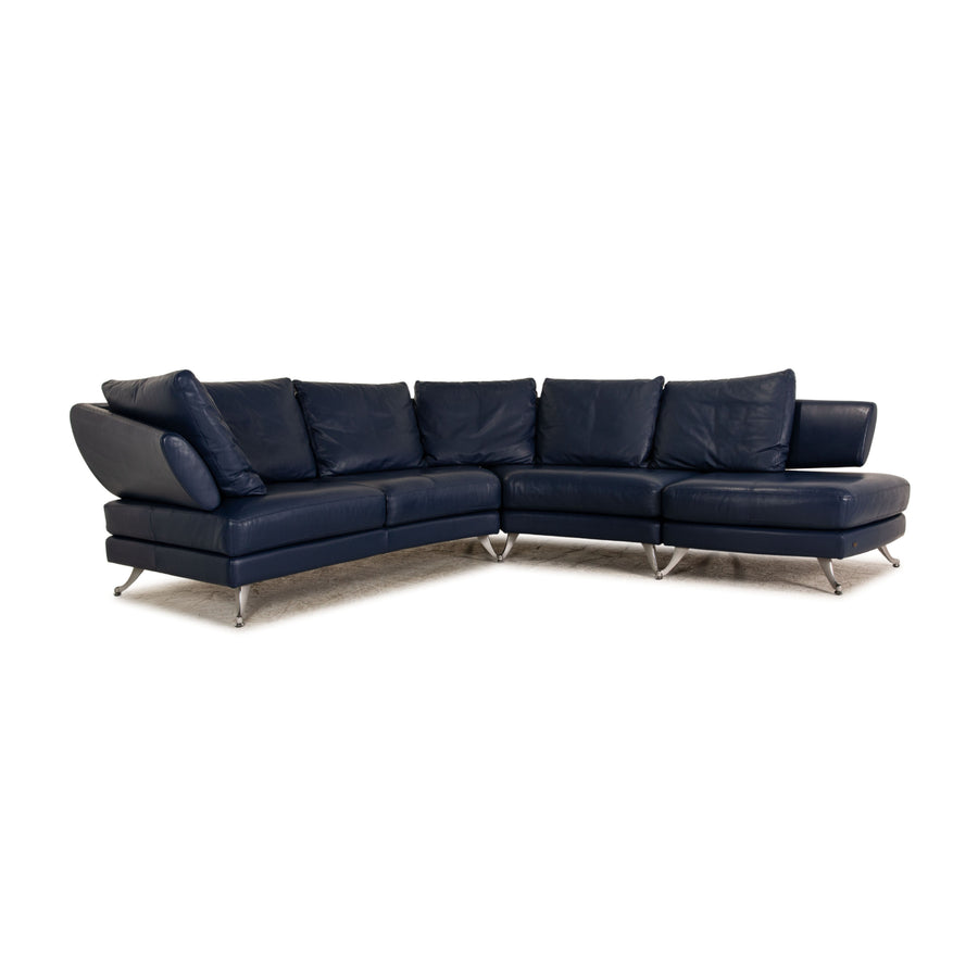 Rolf Benz 222 Leder Ecksofa Blau Sofa Couch