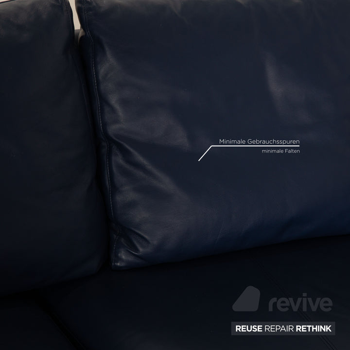 Rolf Benz 222 Leder Ecksofa Blau Sofa Couch