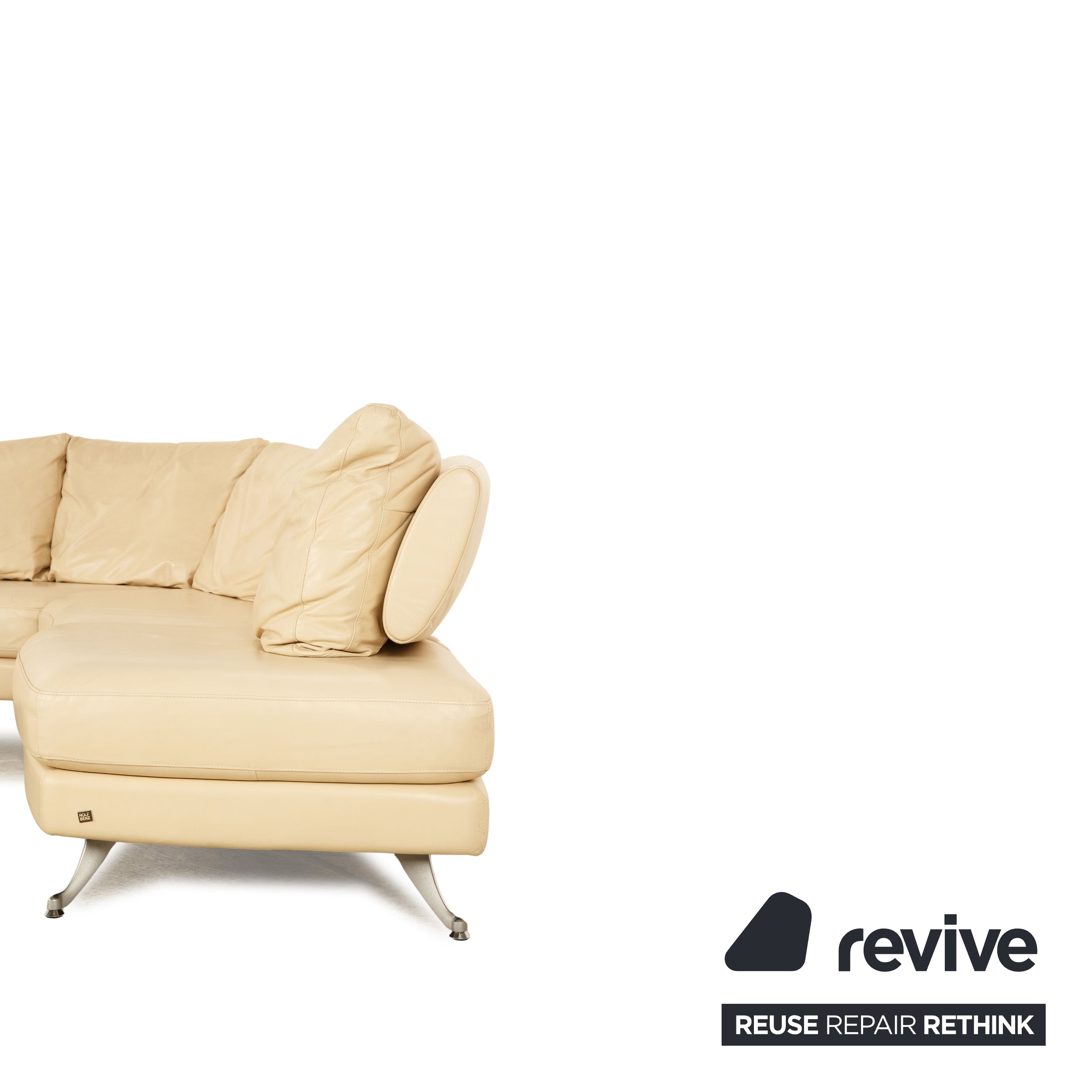 Rolf Benz Ecksofa 222 Creme Leder - 2. Hand - Revive.de